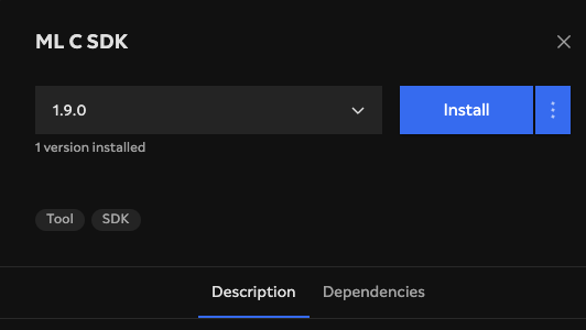 Installing ML C SDK Version 1.9.0