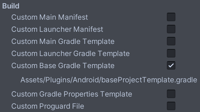 Setting up a custom base Gradle template