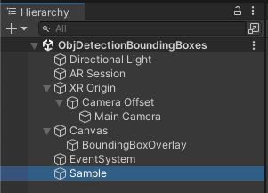 Sample in the scene hierarchy