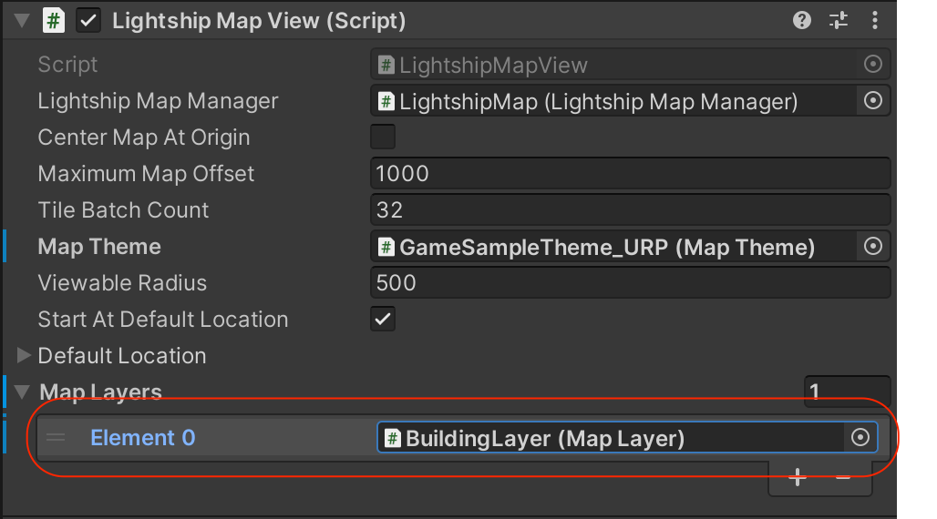 Map Layer Prefabs menu