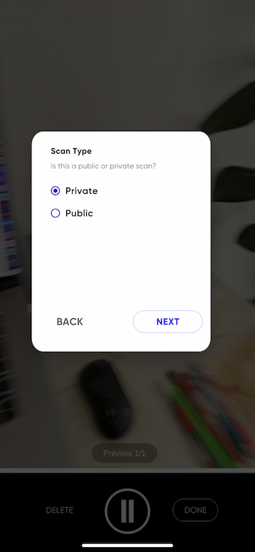 Select Public or Private