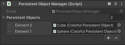 Persistent Object Manager component