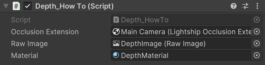 Depth_HowToスクリプトコンポーネントと割り当てられた変数